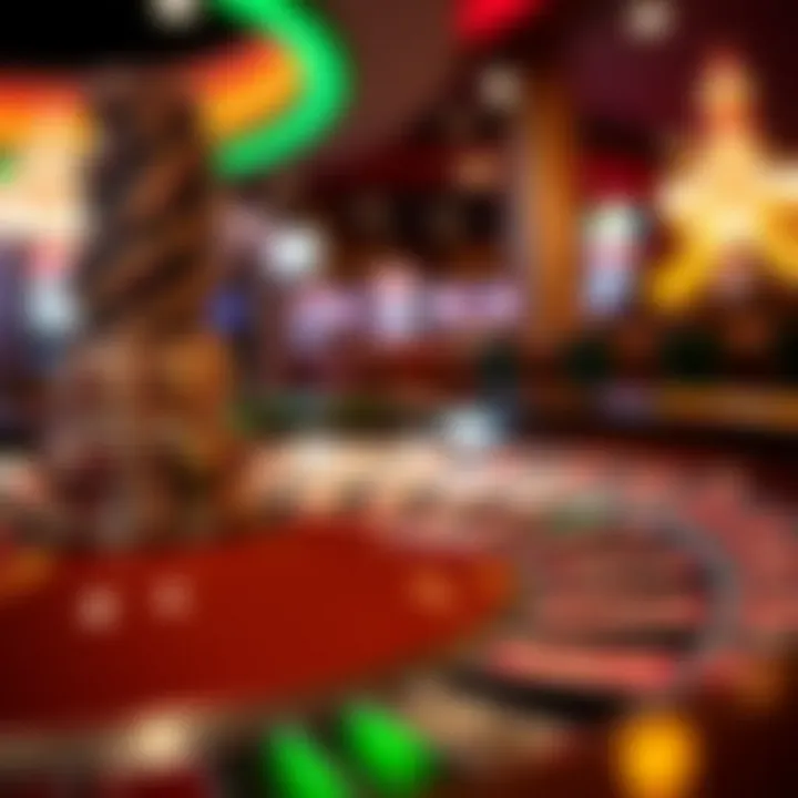 Thrilling Roulette Action at Kickapoo Casino Roulette wheel spinning with chips ready to bet