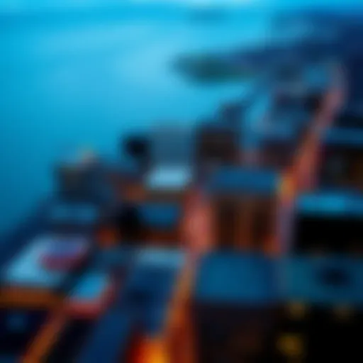 Aerial view of Portland, Maine showcasing the cityscape and ocean