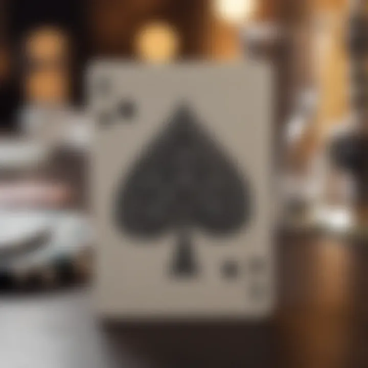 A beautifully arranged Spades card setup on a table