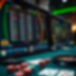 A sophisticated betting interface displaying odds and statistics