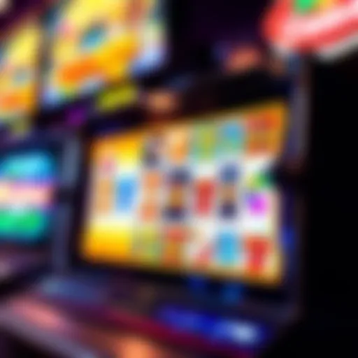 Illustration of a vibrant online slot machine interface