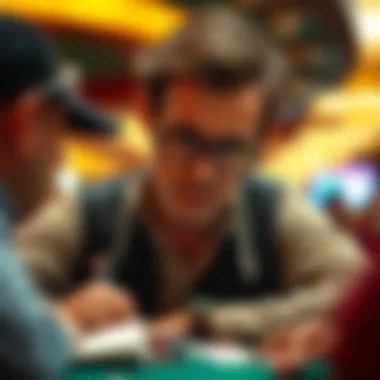 A contemplative individual analyzing betting decisions.