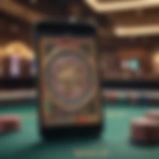 Showcasing various online casino apps on a smartphone screen