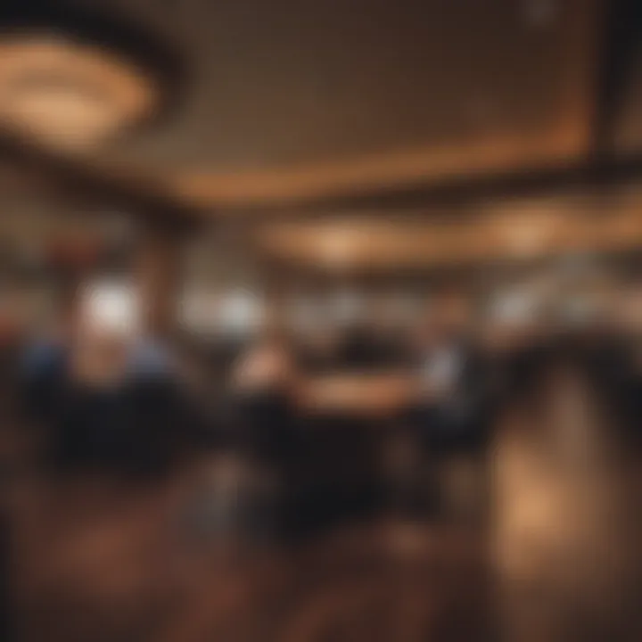 Guests enjoying the dining amenities inside the casino.