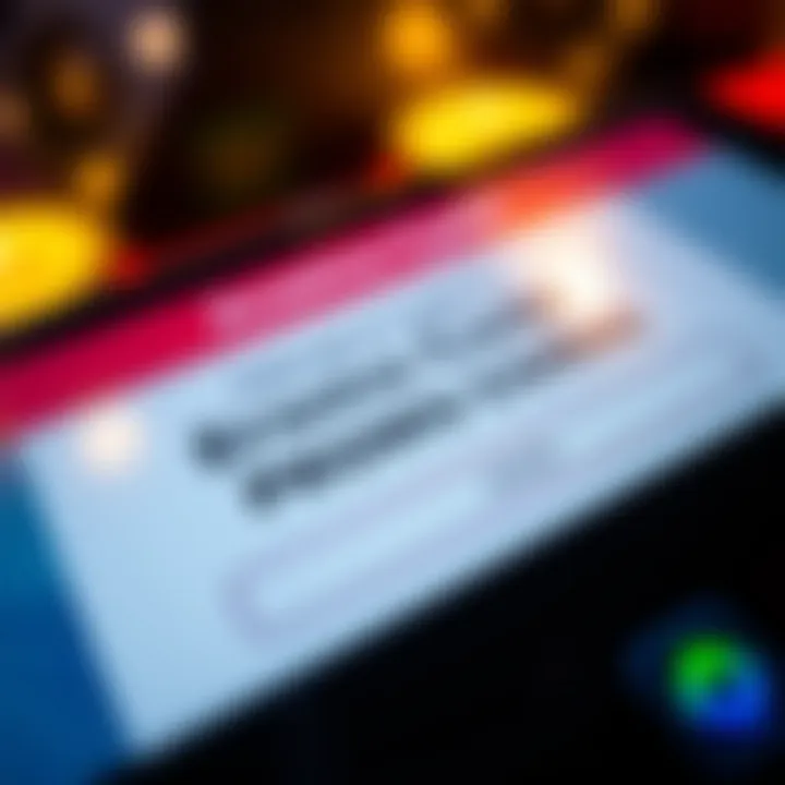 Close-up of a promo code entry screen on a digital device