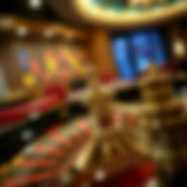 An elegant roulette wheel in motion