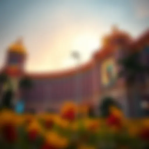 Exterior view of Resorts World Casino showcasing its architectural beauty