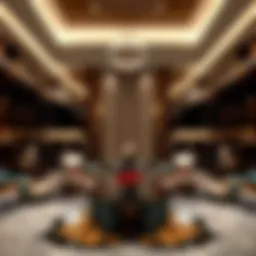 Elegant lobby of a luxury hotel in Resorts World Las Vegas
