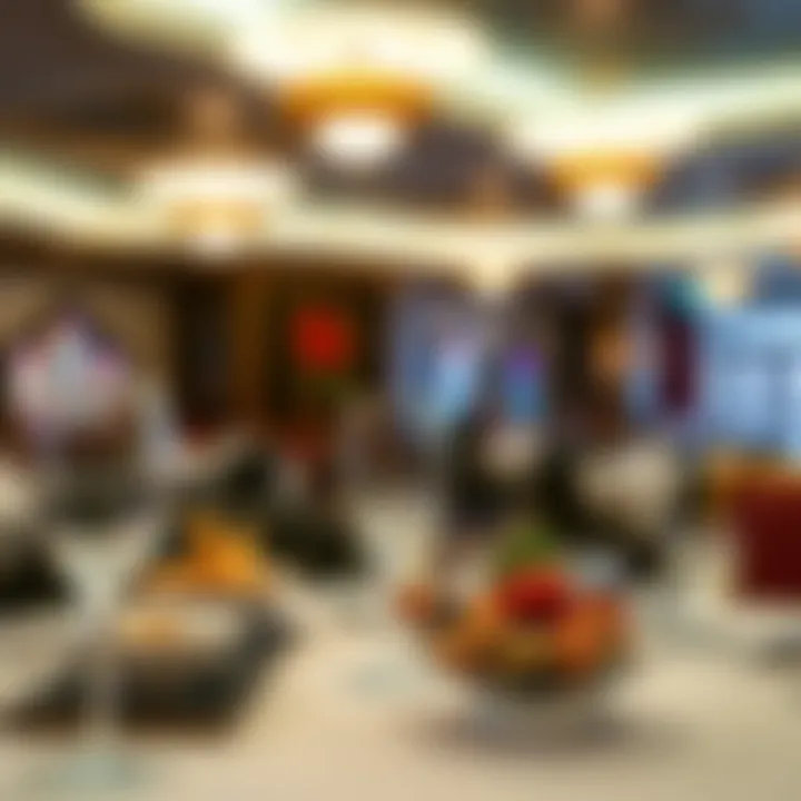 Dining area highlighting a gourmet culinary presentation