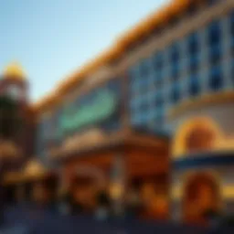 Exterior view of the Sands Hotel showcasing its architectural design