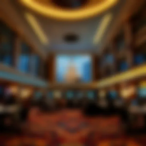 Luxurious lobby of Seneca Niagara Hotel