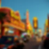 Vibrant view of the Las Vegas Strip showcasing Sixt rental location