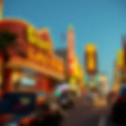 Vibrant view of the Las Vegas Strip showcasing Sixt rental location