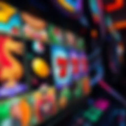 Modern Slot Machine Interface An intricate view of a modern slot machine interface displaying vibrant graphics and dynamic gameplay elements.