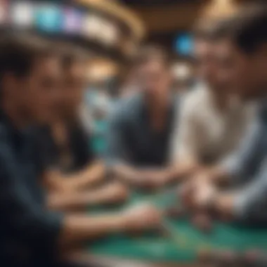 A group of individuals engaging in a sports betting event