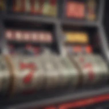 Close-up of winning symbols on the slot machine