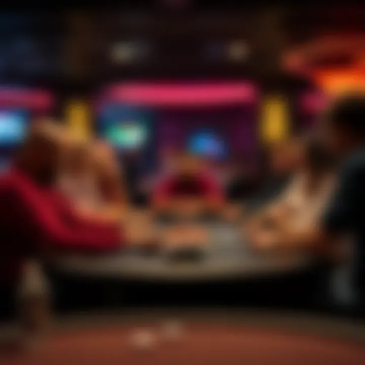 A vibrant social gathering around a poker table