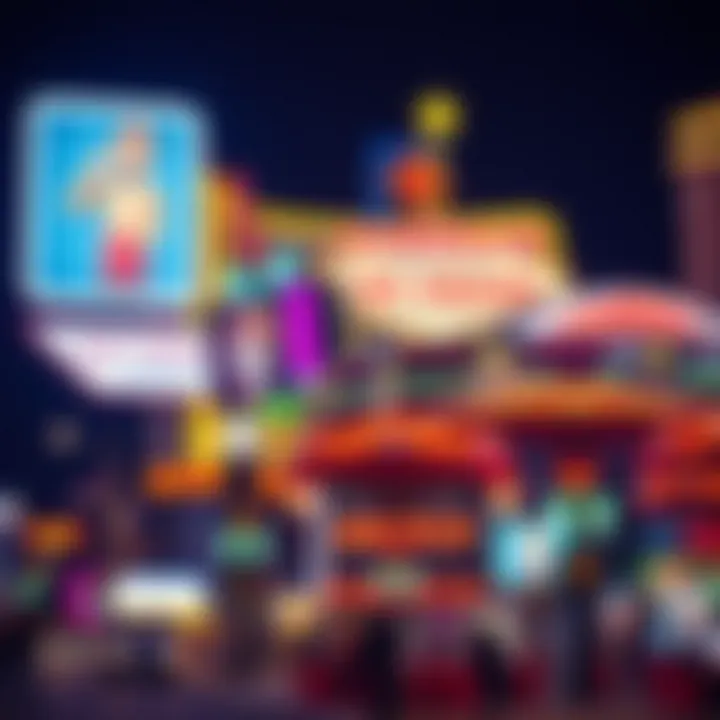 Illuminated Las Vegas Strip at night