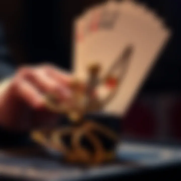 Close-up of a magic prop used in the act