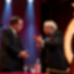 Penn and Teller performing a magic trick on stage