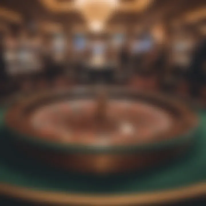 Luxurious roulette table at a high-end casino