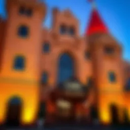 Exterior view of The Castle Las Vegas showcasing its medieval architecture