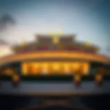 A stunning architectural view of a modern casino