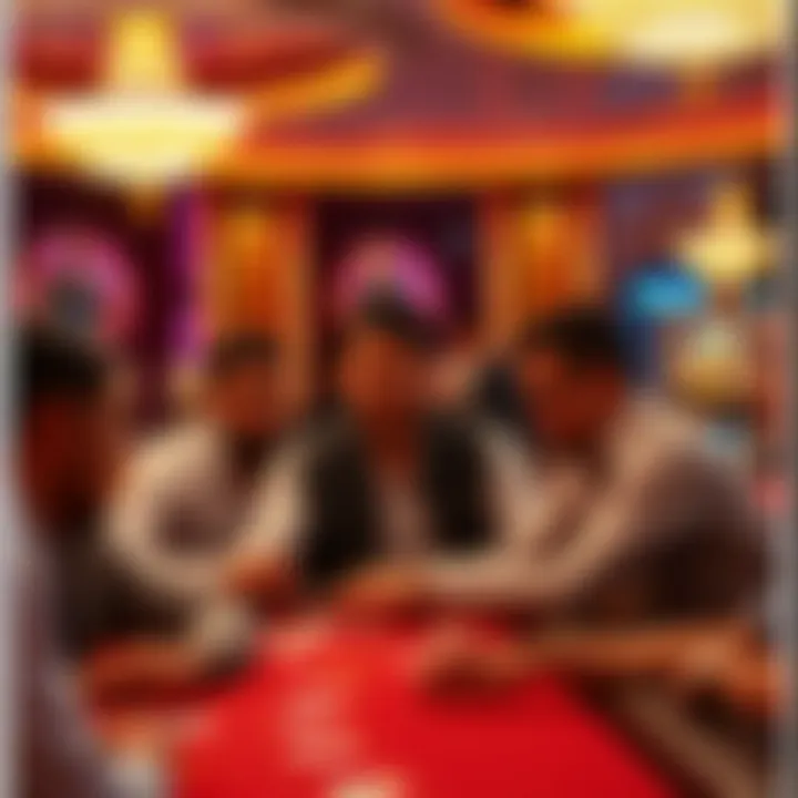 A cultural event taking place within a casino setting