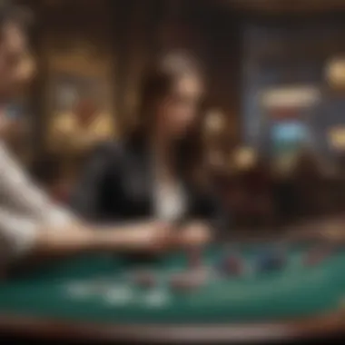 An animated depiction of a live baccarat game in action