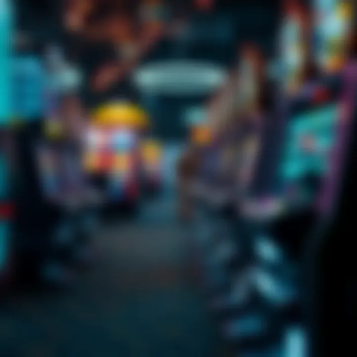 A futuristic concept design of slot machines integrating advanced technology.