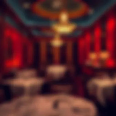 A fine dining restaurant showcasing gourmet cuisine in an elegant setting.