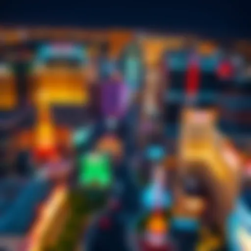 Las Vegas Strip Overview Aerial view of the Las Vegas Strip showcasing multiple casinos