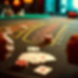 Three Card Poker table layout with cards