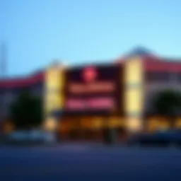 Exterior view of Tioga Downs Casino and Resort showcasing its modern architecture