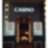 Casino entrance showcasing age restriction signage