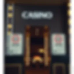 Casino entrance showcasing age restriction signage