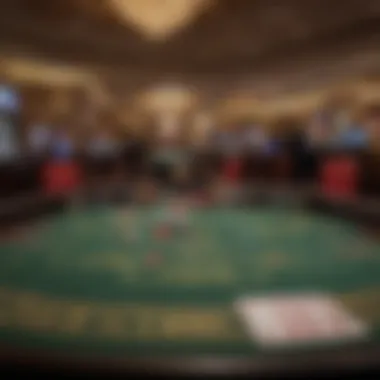 A strategic layout of a baccarat table highlighting different betting options.