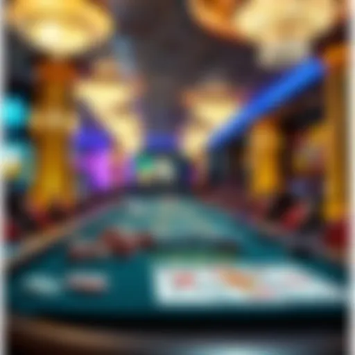 Stylish casino table showcasing minimum bet options