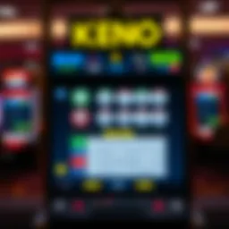 An engaging keno game interface showcasing game options and player choices.