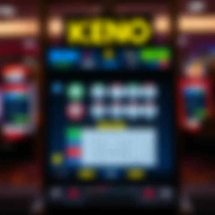 An engaging keno game interface showcasing game options and player choices.