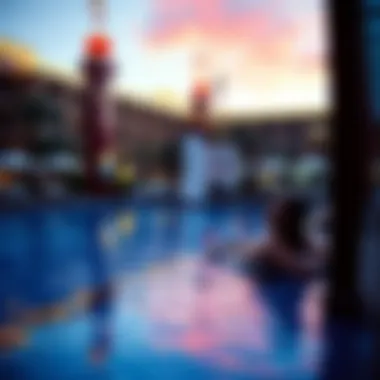 Relaxing poolside at a Las Vegas resort