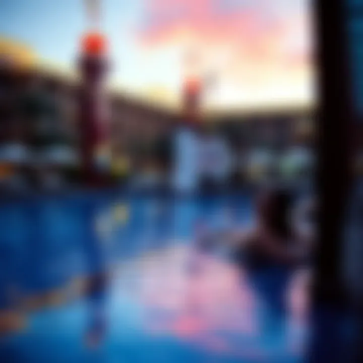 Relaxing poolside at a Las Vegas resort