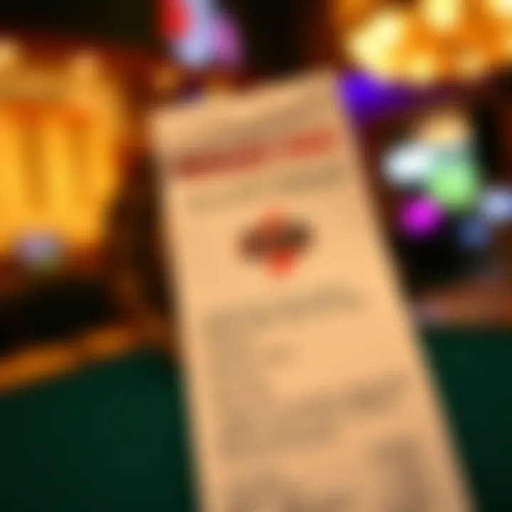 Resort fee breakdown on a receipt