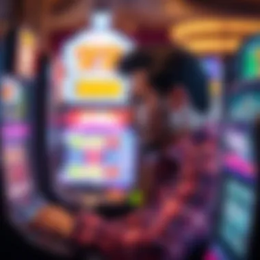 Strategizing for Optimal Slot Machine Play A player deep in thought while analyzing slot machine strategies