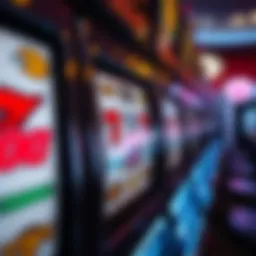 A close-up view of a modern slot machine interface