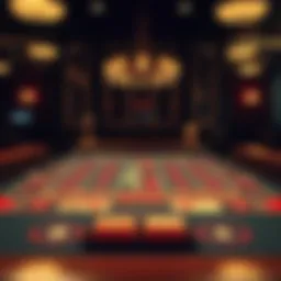 Visual representation of a craps table layout