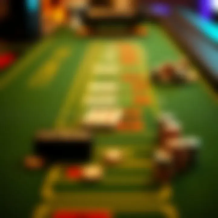 Illustration of various types of bets in craps