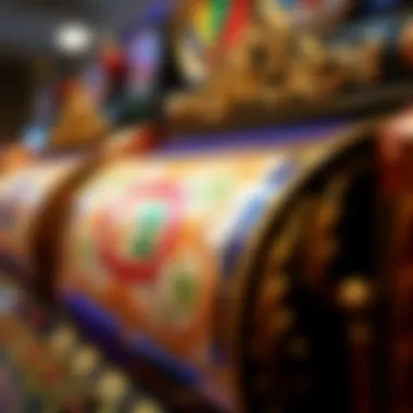 Modern Slot Machine Money Box Design Close-up of intricate designs on a modern slot machine money box