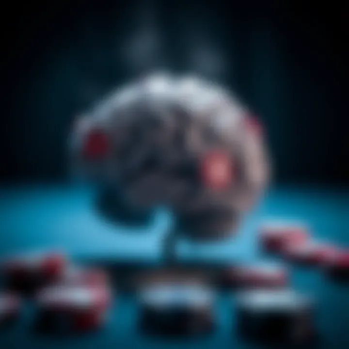 Psychology Behind Gambling Choices A conceptual image of a brain with gambling symbols