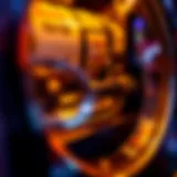 An intricate close-up of a slot machine's internal mechanics